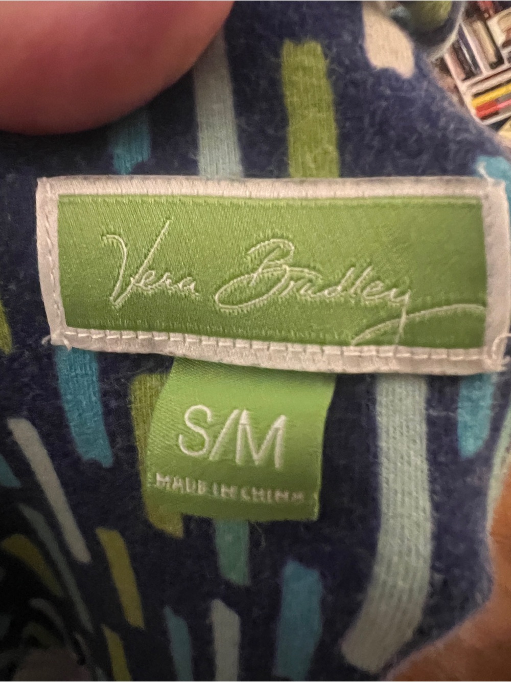 Vera Bradley Navy Dress with Blue, Teal & Lime Stripe Accents
